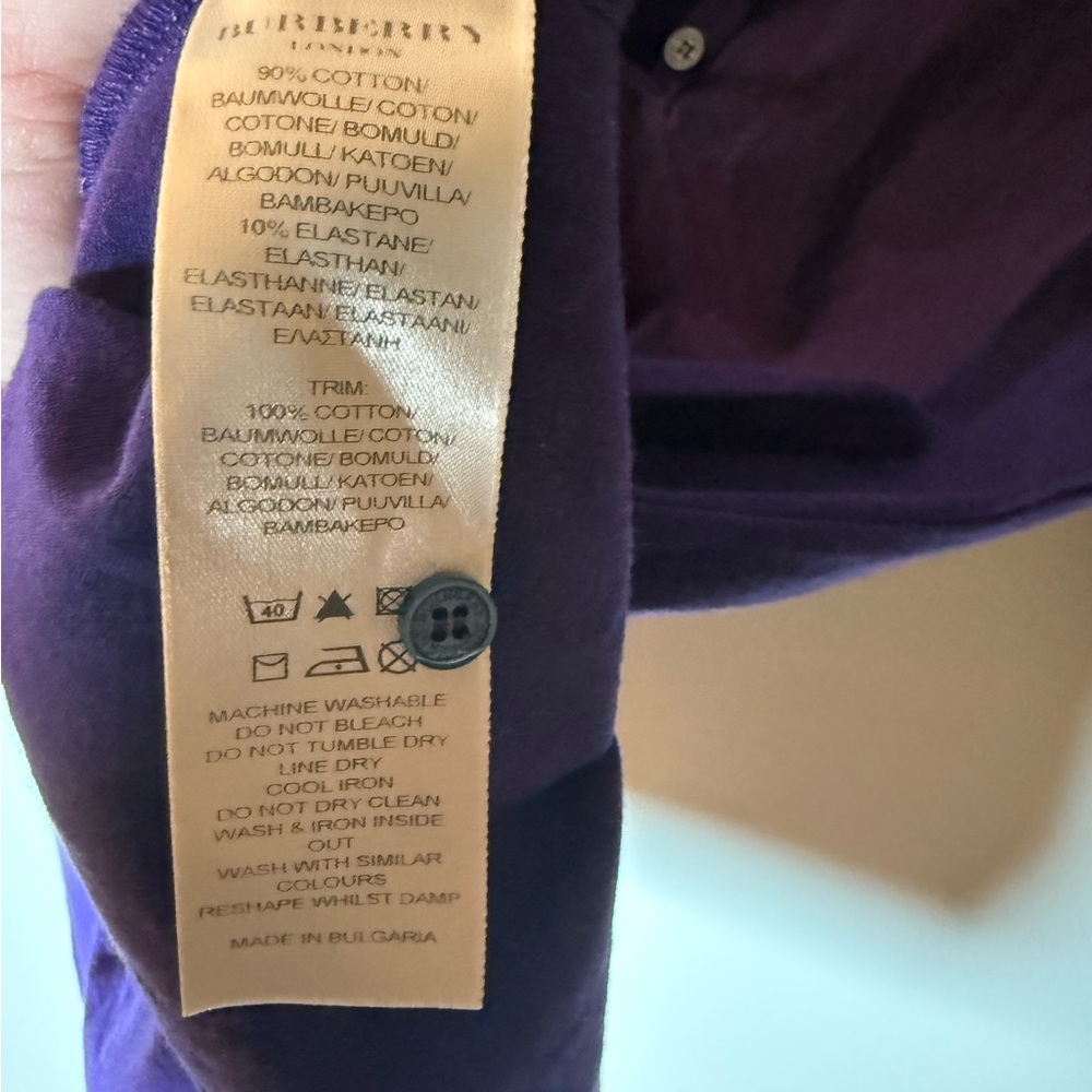 Burberry London Purple Long Sleeve Top – Size Medium - Picture 4 of 9